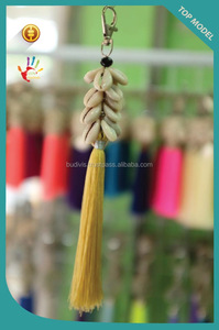 Bali de Cowrie Shell y de la borla llavero hecho a mano - Product Image 4