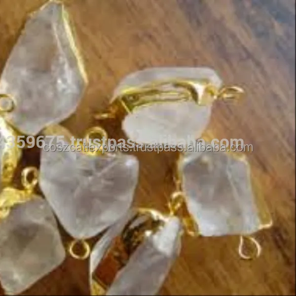 Os preços de Prata Conectores Cristal Gems Pedra Banhado A Ouro Esterlina