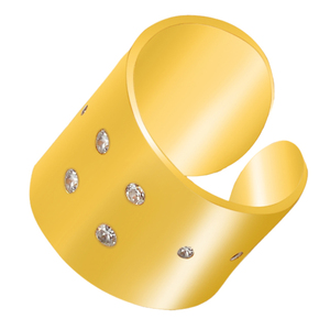 Anillo de Plata de Ley 925 unisex Zirconia cúbica natural chapado en oro CASA DE PLATA fabricación al por mayor para fiestas de boda - Product Image 4