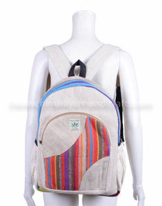 Sac et sac à dos en toile de coton de chanvre moyen népalais HBBH 0083 - Product Image 3