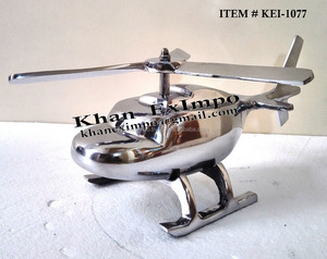 Mini Vaisselle de bureau en hélicoptère en aluminium pour décorations de fête - Product Image 4