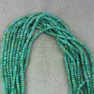 Perles rondes en vrac du pérou, Amazonite bleue naturelle, bijoux en vrac, perles de pierres précieuses - Product Image 1