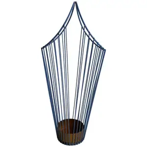 Soporte de paraguas de forma redonda de Metal, cubierto de polvo azul - Product Image 1