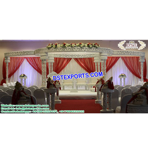 Twin Pillar Wedding Mandap UK Último Wedding Mandap Fabricante Indian Wedding Mandap para la venta - Product Image 1