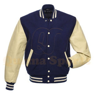 Veste universitaire en laine à manches en cuir de couleur personnalisée tricotée respirante de grande taille pour l'hiver - Product Image 3