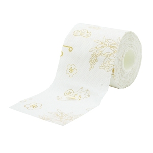 Papier toilette écologique en pulpe recyclée fabriqué au Japon 'Joyeux Nouvel An' 2023, vente chaude, 1R 27,5m W, rouleau de papier toilette en gros, cadeau - Product Image 2