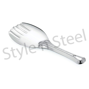 Cuchara para Servir Arroz, Cucharas Grandes y Profundas para Sopa, Juegos de Vajilla de Lujo al por Mayor, Cuchara Punja para Arroz de Acero Inoxidable - Product Image 1