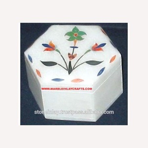 Decorative Marble Inlay Box, Corporate Gift - Product Image 1