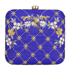 Bolso de mano indio bordado a mano para mujer, bolso de mano para fiesta de matrimonio - Product Image 1