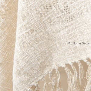 Best quality hand woven cotton <b>throw</b> blanket with Golden threads, Wholesale white <b>gold</b> <b>throw</b> - Product Image 6