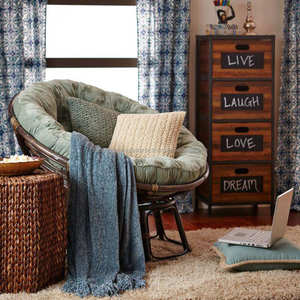 Fauteuil Papasan en rotin vintage - Product Image 3