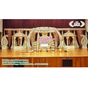 Mandap de pilares de colmillo indio para boda, pilares de maletero de elefante de Maharaja, de nuevo diseño de FRP Mandap, impresionante - Product Image 1