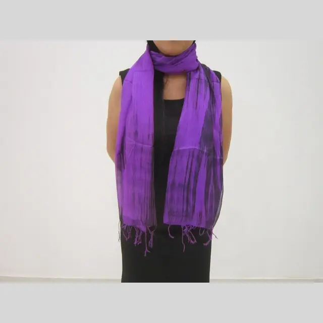 Mystic purple color silk scarf, silk scarf from Vietnam now on sale