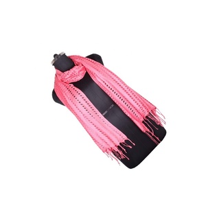 Bufanda de red de rayón tejida a mano para niñas SC0202 Bufanda de rayón tejida a mano ajustada de red de rayón para niñas - Product Image 1