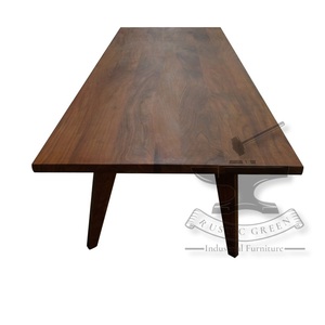 Mesa de comedor de madera maciza industrial para restaurante escolar Aplicaciones de taller de cocina al aire libre - Product Image 3