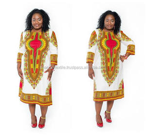 NOUVEAU Robe Dashiki pour femmes à imprimé africain Mode traditionnelle africaine Robes africaines en coton wax - Product Image 3