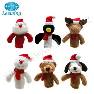 Divertente Famiglia di Animali Finger Puppet Peluche Guanto