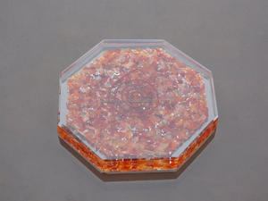 Meilleur Prix Hexagon Orgone Coaster Vastu Plaques Poli Rouge Cornaline Agate Cristaux Pierre Précieuse Pierre Naturelle 3-4 Pouces En Gros - Product Image 3