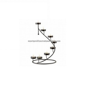 Elegant Designer Metal Candle Stand Holder Elegant <b>Lantern</b> & Jar Holder for Home Decor - Product Image 2