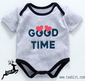 Baby Romper <b>Knitted</b> 100% Cotton Solid Color Soft Newborn Short Sleeve Onesie Custom Logo OEM ODM - Product Image 3