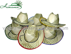 หมวกฟางทำมือหญ้าทะเลธรรมชาติหมวกคาวบอย - Product Image 3