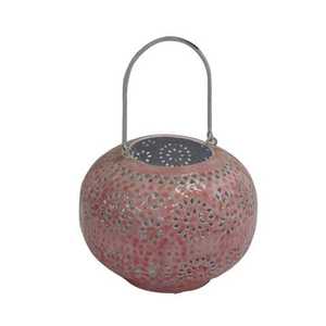 NEW HOME DECORATION ANTIQUE FILIGREE ROUND GOLD HANGING HURRICANE LANTERN - Product Image 6