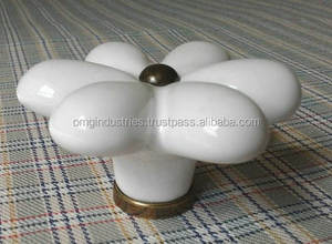 Achetez une poignée de porte en céramique en forme de citrouille, quincaillerie pour meubles, pour armoires, placards, cuisine, chambre à coucher, utilisation pour tiroirs - Product Image 2