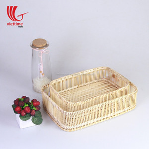 Cesta de Almacenamiento Rectangular de Bambú Tejida a Mano, Hecha en Vietnam - Product Image 5