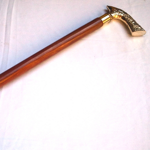 Bâton de marche en bois pliable sur mesure avec poignée en laiton/canne de marche en bois avec poignée en métal en laiton - Product Image 1