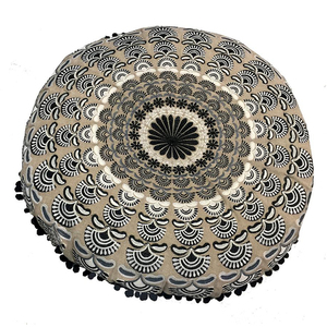 New Style Mandala Embroidery Decorative Floor <b>Cushion</b> Hotel Use Memory Foam <b>Filling</b> PVC Removable Functional Pillows Positioners - Product Image 2
