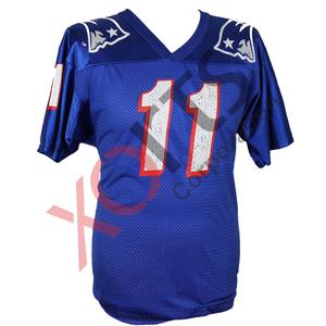 เสื้อฟุตบอลวิทยาลัยอเมริกันมีโลโก้หมายเลขย่อยสีดำด้านระบายอากาศและคุณสมบัติขนาดพิเศษ - Product Image 3