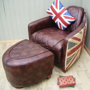 เก้าอี้หนังยูเนี่ยนแจ็คโบราณ - Product Image 1