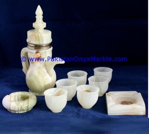 Service à thé Onyx avec 6 tasses et théière - Product Image 5