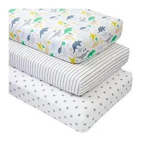 Organic Baby Fitted Crib Sheet with Logo