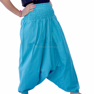 Aladdín-pantalones de estilo Vintage Hippie, pantalón indio, étnico, con entrepierna caída, bohemio, Verano - Product Image 2