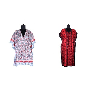 Vêtements de plage en soie pour femmes, tenue décontractée et Sexy, caftan court, style indien, dubaï, nouvelle collection - Product Image 1