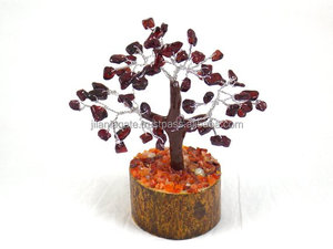 Impresionante árbol de ágata increíble 60-Chip granate piedra cristal estatuilla decoración del hogar amor Chakra Feng Shui artesanía de piedras preciosas semipreciosas - Product Image 2