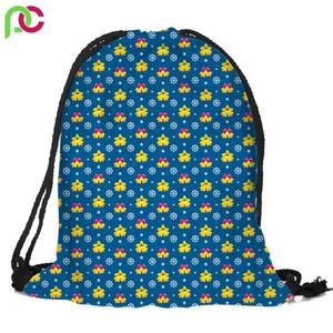 Sac en toile de coton biologique imprimé de logo personnalisé Cadeau de Noël écologique Pochette à cordon pour promotion - Product Image 4