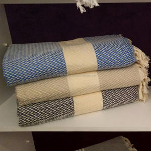 Turkish Towel Throw <b>Blanket</b>, Ideal for <b>Beach</b> Use or Picnic Throw Use, 100% Cotton, Peshtemal - Product Image 2