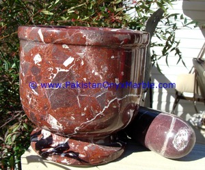Mortero de mármol y ónix, mazo de cebra roja, proveedor de paquistaní, venta al por mayor - Product Image 6