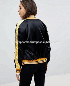 แจ็กเก็ตสตรีสไตล์บอมเบอร์ผ้าซาตินระบายอากาศได้ดีมีสไตล์ใหม่ - Product Image 2