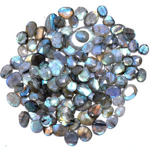 Lote de piedras preciosas facetadas multibrillo azul labradorita natural sin tratar - Product Image 2