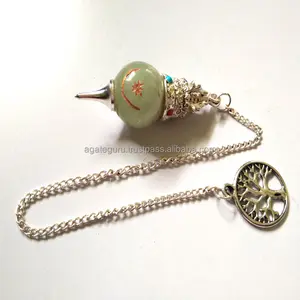 Guérison De La Vie Boule De Cristal Vert Pendule Reiki Unique Guérison Reiki Outils Faits À La Main De L'Inde - Product Image 1