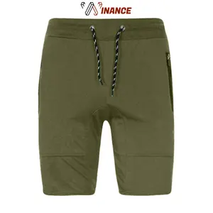 Pantalones cortos de gimnasio para hombre de alta calidad, color verde militar, pantalones cortos de Fitness para entrenamiento de gimnasio - Product Image 1