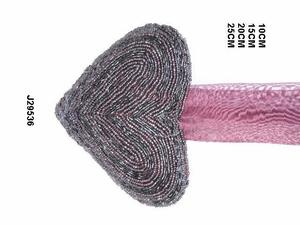 Décor festif moderne Perles de verre en forme de cœur Ornement d'arbre de Noël Style de disque Blanc et autres couleurs disponibles - Product Image 4