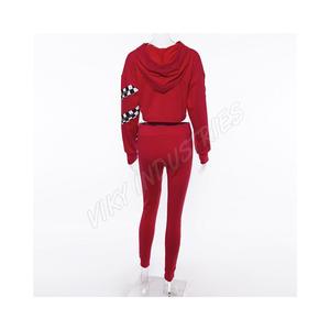 Chándal de dos piezas trajes de las mujeres 2 Pcs Patchwork chándal sudadera Pantalones deportivos trajes para las mujeres salón desgaste conjuntos - Product Image 4
