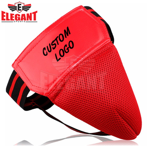 Protector de ingle barato de cuero sintético Taekwondo MMA Protector de ingle Kick Boxing Protección de ingle Guard - Product Image 5