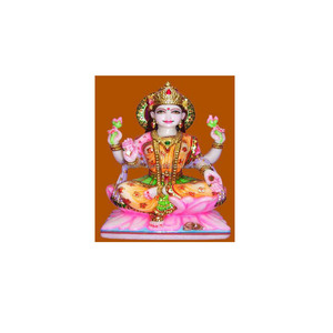 Decorative Maa Laxmi Sitting Marble Statue - Product Image 1