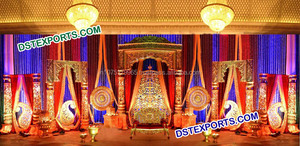 Grosse scène de mariage cachemire, en Fiber, à la mode, blanche, magnifique, pour une soirée de mariage - Product Image 4