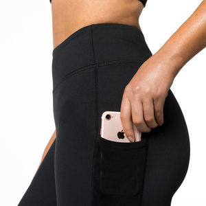 <b>Women</b> Sportswear High Waist <b>Leggings</b> Custom <b>Compression</b> Tights Pants Mesh Panel Side Pockets Yoga <b>Leggings</b> - Product Image 3